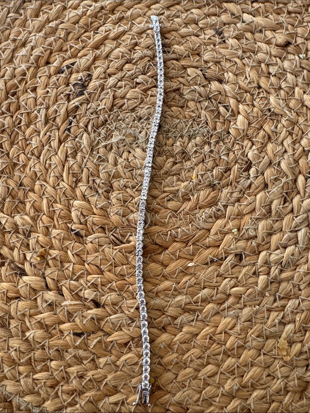 Sterling-Silver White Sapphire Bracelet in Silver